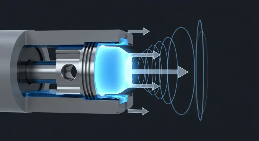 схематическое изображение гидроцилиндра который издает звуки характеризующие поломку