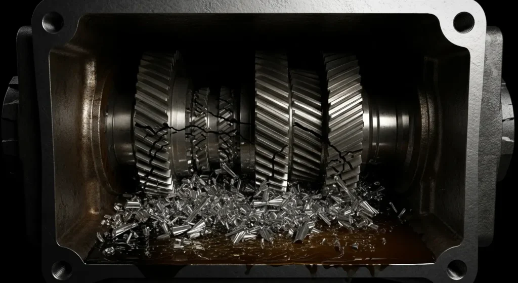 вид в разрезе сломанного гидромотора