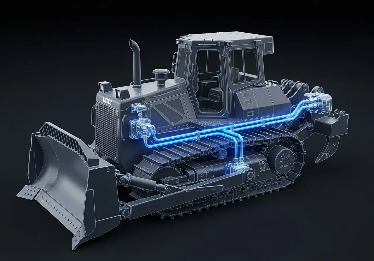 3д изображение новой гидролинии для грейдера