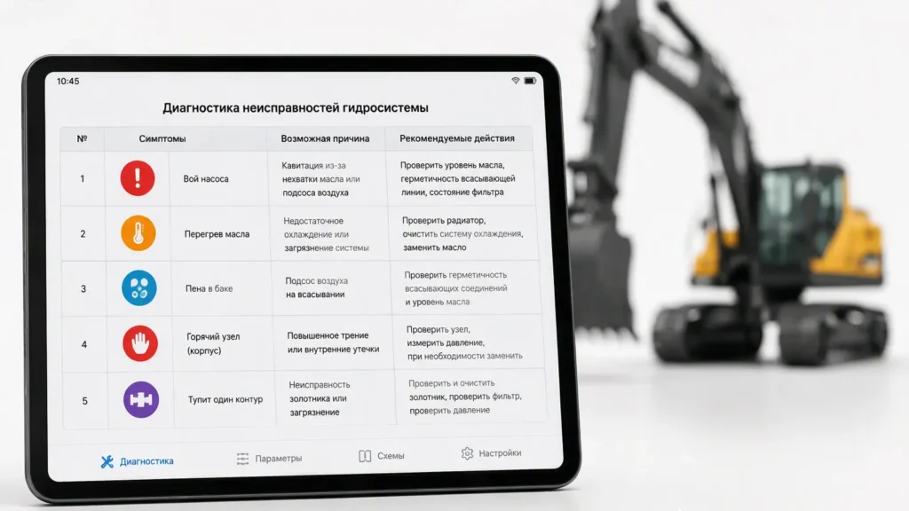 Медленная работа гидравлики. Пошаговая диагностика от фильтра до гидронасоса | gidroremont