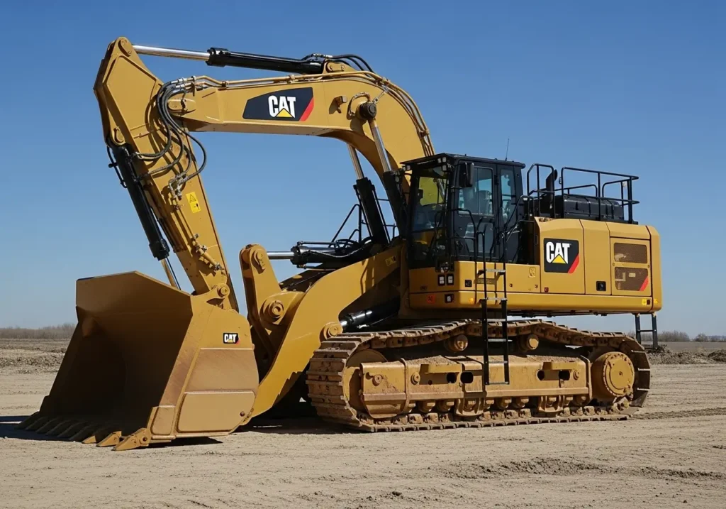 экскаватор с неисправной гидравлической системой